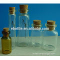 Screw glass tube bottle 1ml 5ml 10ml 100ml glass vials with cork
